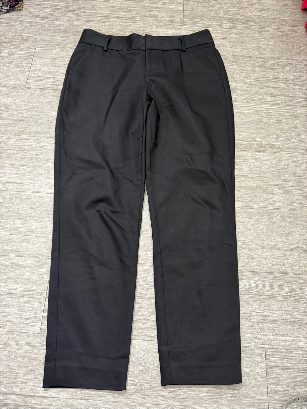 Alice + Olivia Black Tailored Trouser Pants 4 Quiet Luxury Straight Leg Career